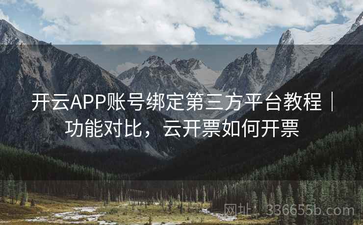 开云APP账号绑定第三方平台教程｜功能对比，云开票如何开票
