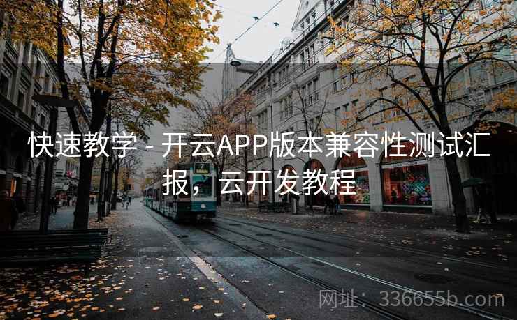 快速教学 - 开云APP版本兼容性测试汇报，云开发教程