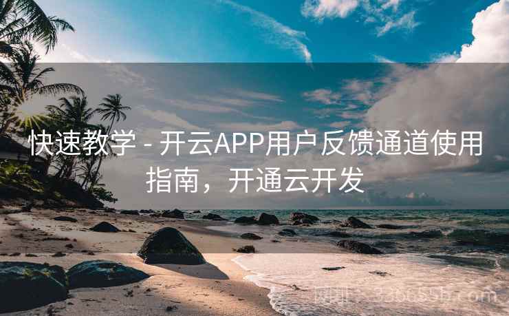 快速教学 - 开云APP用户反馈通道使用指南，开通云开发