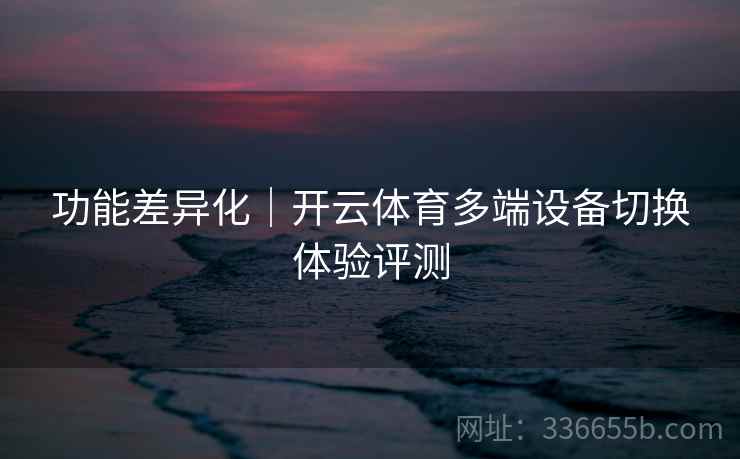 功能差异化｜开云体育多端设备切换体验评测