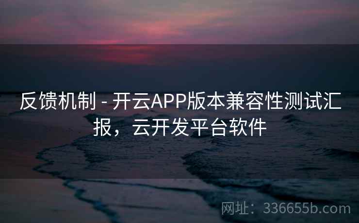 反馈机制 - 开云APP版本兼容性测试汇报,云开发平台软件 反馈机制 - 开云APP版本兼容性测试汇报,云开发平台软件